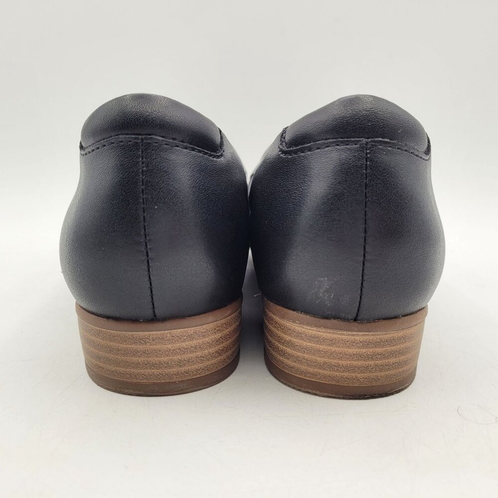 Clarks Collection Juliet Palm Women's 6 Black Faux Leather Slip On Loafers NICE - Picture 7 of 11
